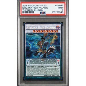 NIRVANA HIGH PALADIN THE DARK ILLUSION 2016 YU-GI-OH! #EN046 MINT 9
